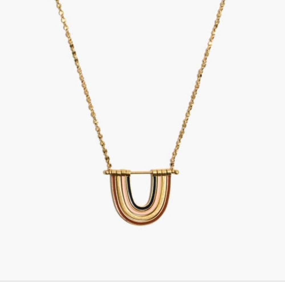 MADEWELL Enamel Rainbow Necklace